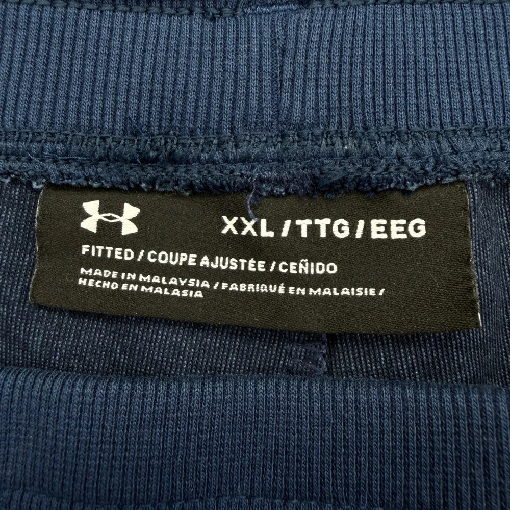 Under Armour Joggers Mens XXL Blue 1347273 Fitted Heathered Athletic Sweatpants